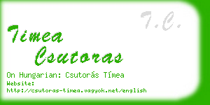 timea csutoras business card