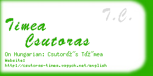 timea csutoras business card